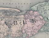 1870 Map of Barnstable County Massachusetts Nantucket Marthas Vineyard