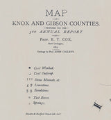 1873 Map of Knox and Gibson County Indiana