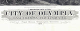 1879 Panoramic Map of Olympia Washington