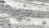 1879 Panoramic Map of Olympia Washington
