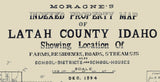 1894 Farm Line Map of Latah County Idaho