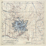 1907 Map of Mount Rainier National Park Washington