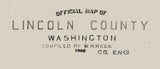1908 Map of Lincoln County Washington