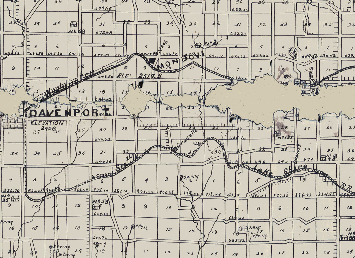 1908 Map of Lincoln County Washington