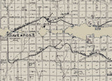 1908 Map of Lincoln County Washington