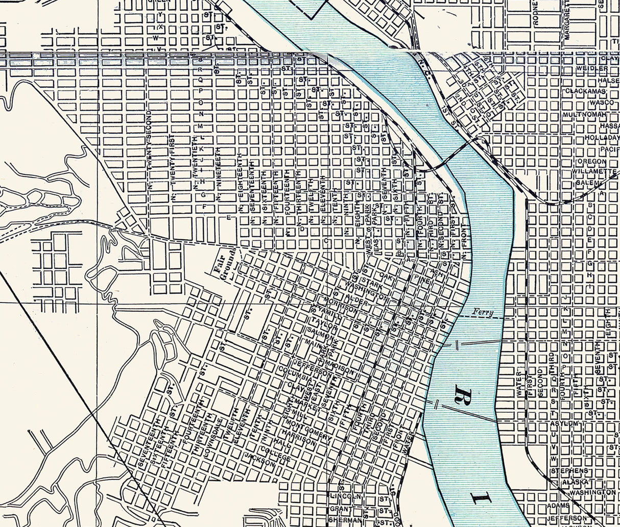 1909 Map of Portland Oregon