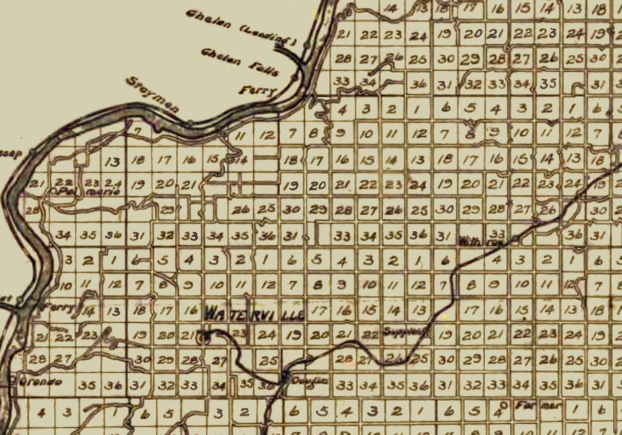 1916 Map of Douglas County Washington