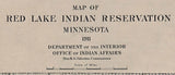 1911 Map of Red Lake Indian Reservation Minnesota