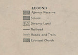 1911 Map of Red Lake Indian Reservation Minnesota