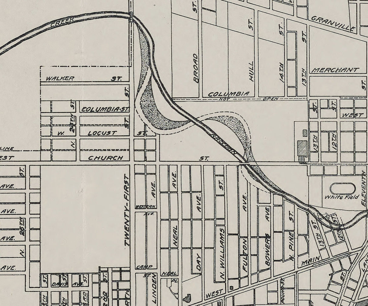 1921 Map of Newark Ohio