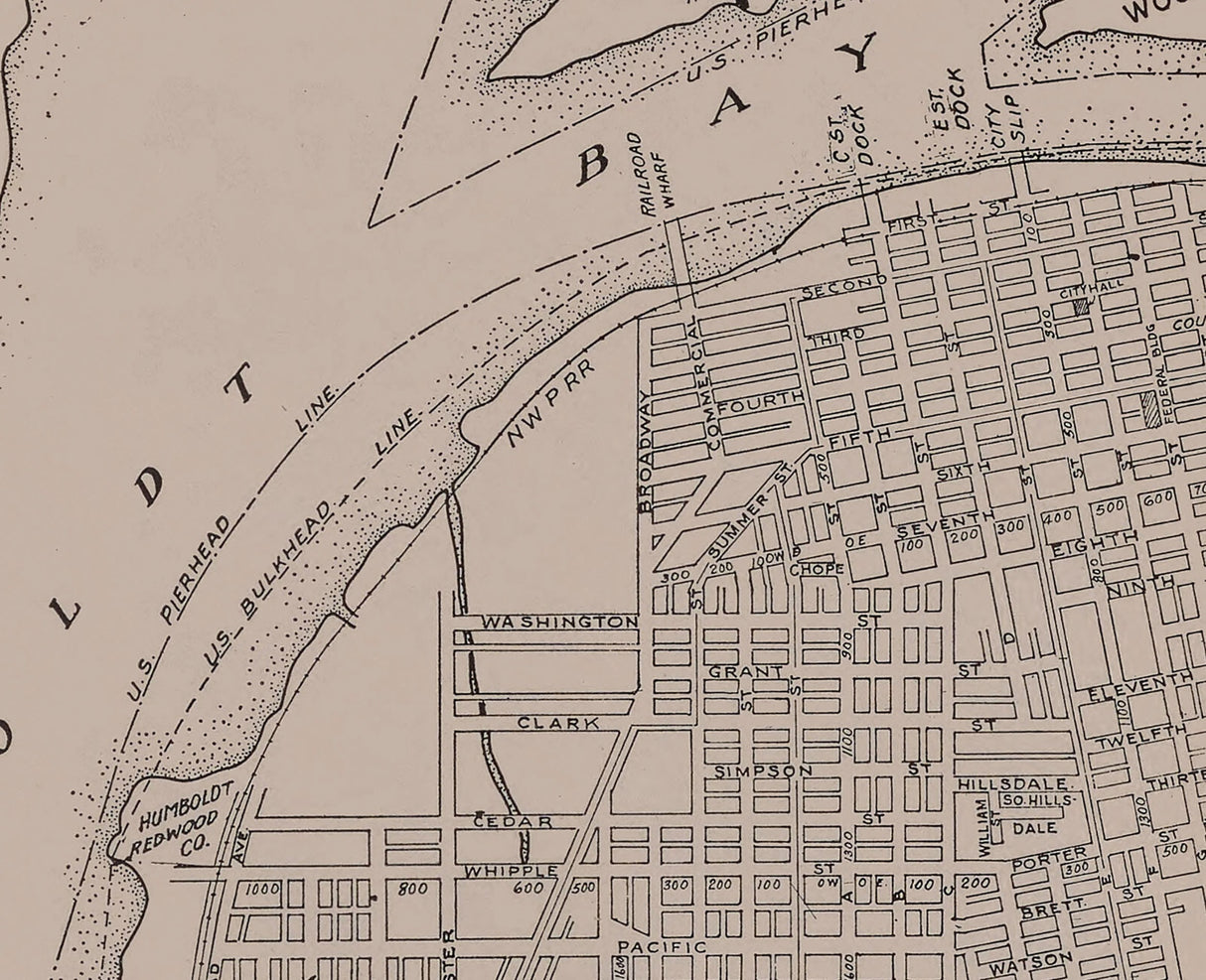 1923 Map of Eureka California