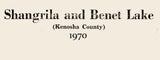 1970 Map of Shangrila and Benet Lake Kenosha County Wisconsin