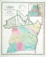 1829 Map of Albany and Schenectady County New York