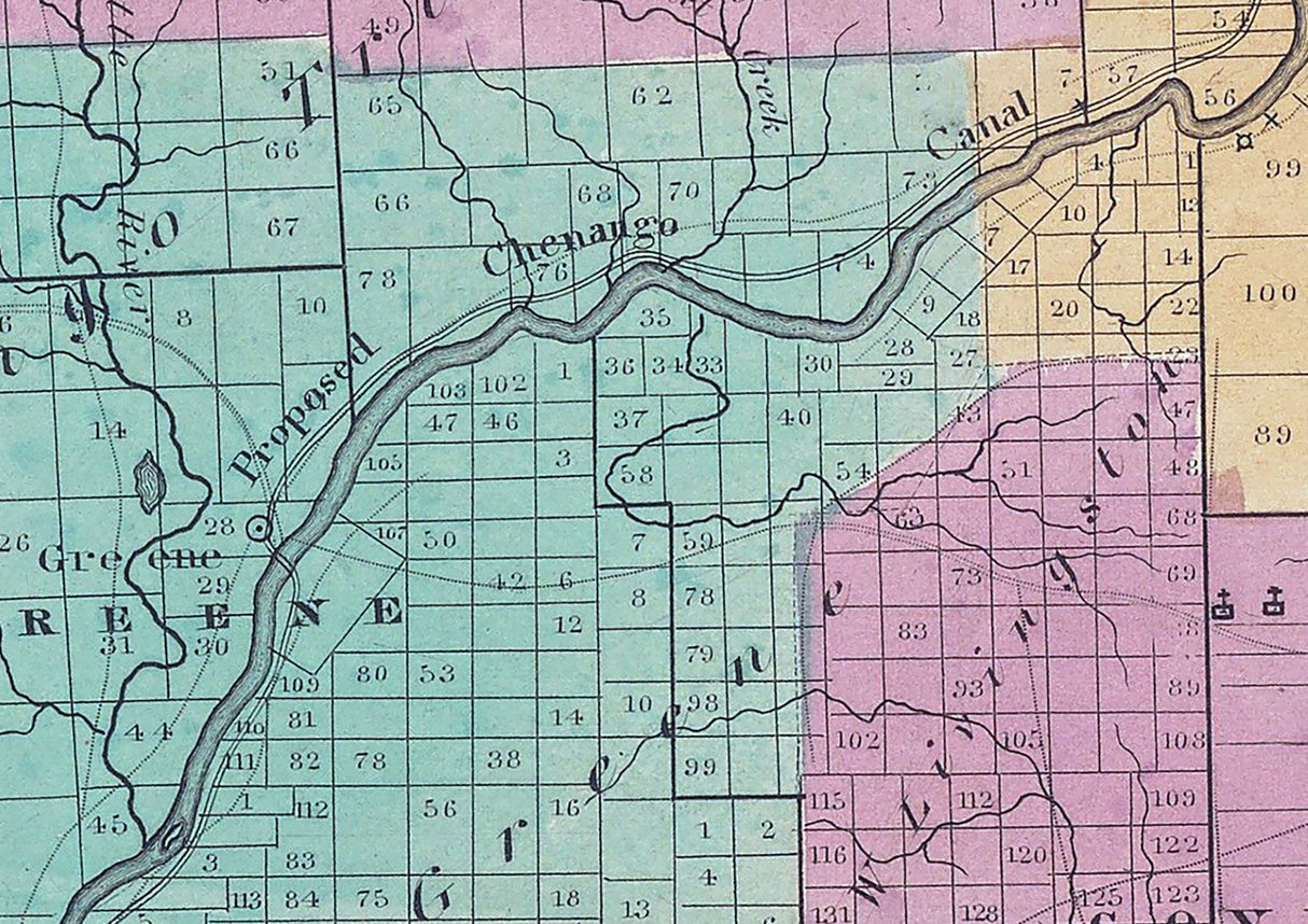 1829 Map of Chenango County New York