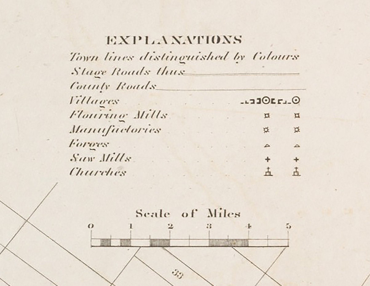 1829 Map of Orange and Rockland County New York