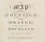 1829 Map of Orange and Rockland County New York