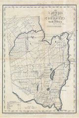 1829 Map of Saratoga County New York