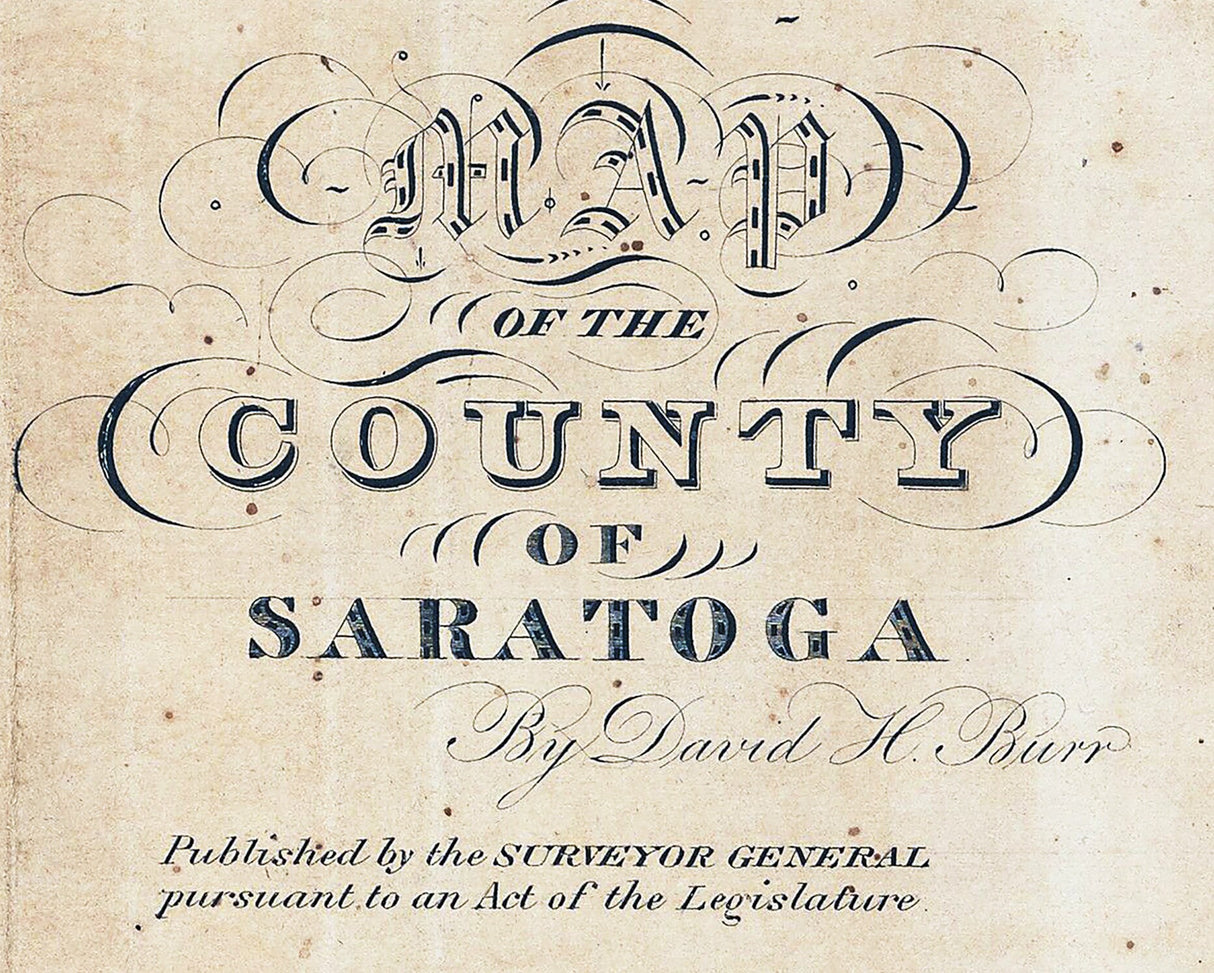 1829 Map of Saratoga County New York