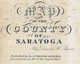 1829 Map of Saratoga County New York