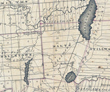 1829 Map of Saratoga County New York