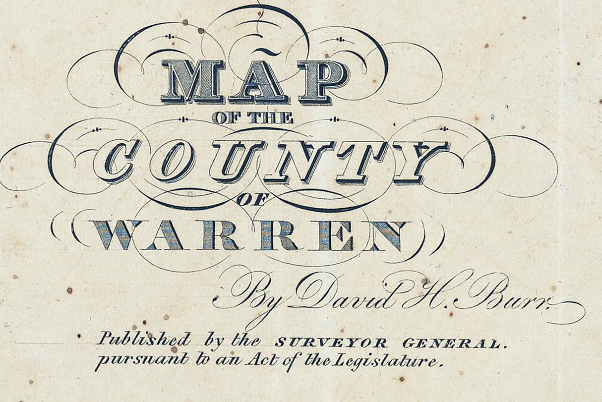 1829 Map of Warren County New York