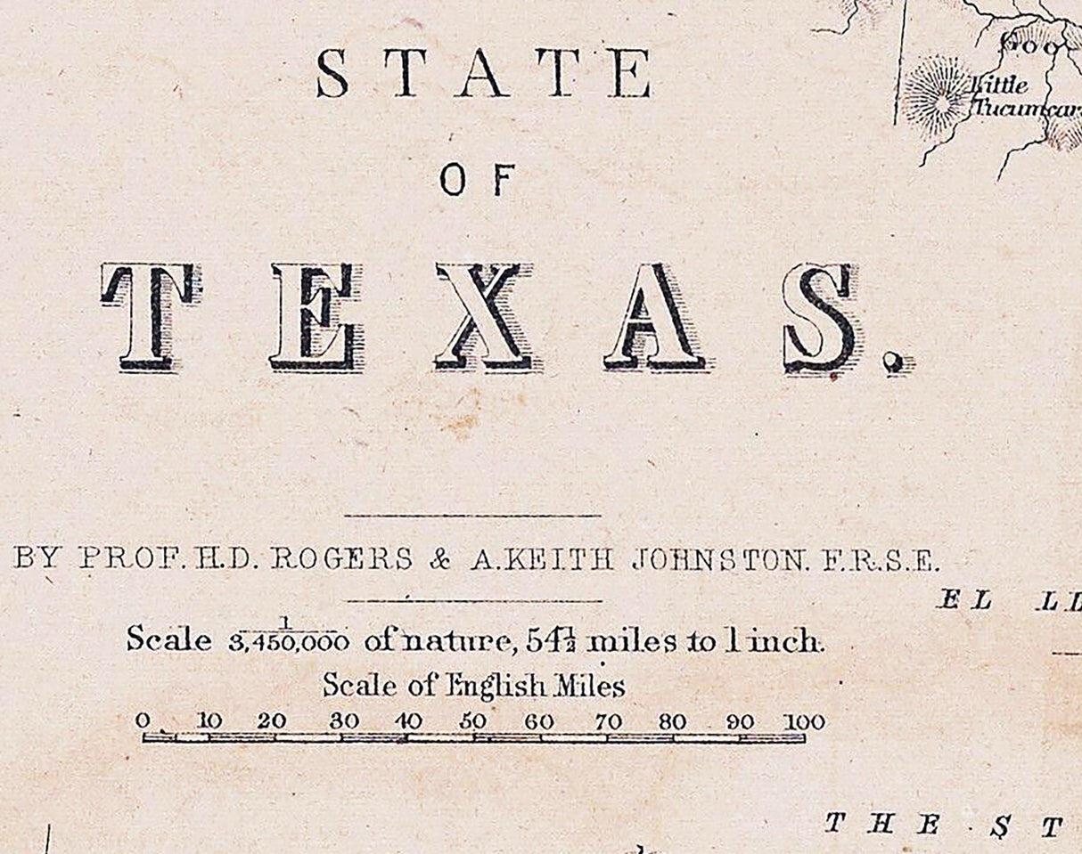 1857 Map of Texas