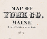 1872 Map of York County Maine