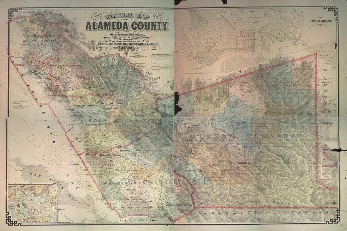 1874 Map of Alameda County California