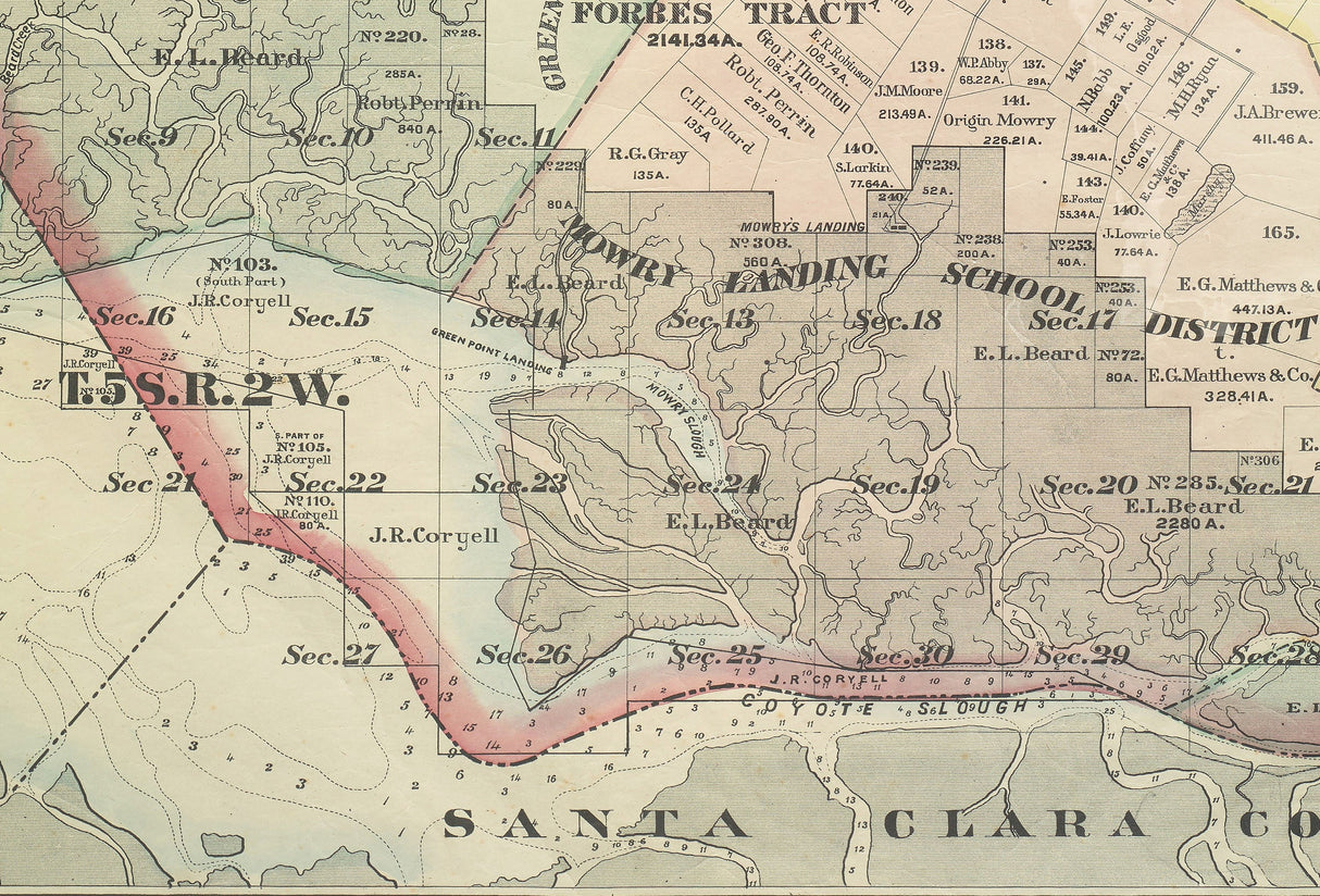 1874 Map of Alameda County California