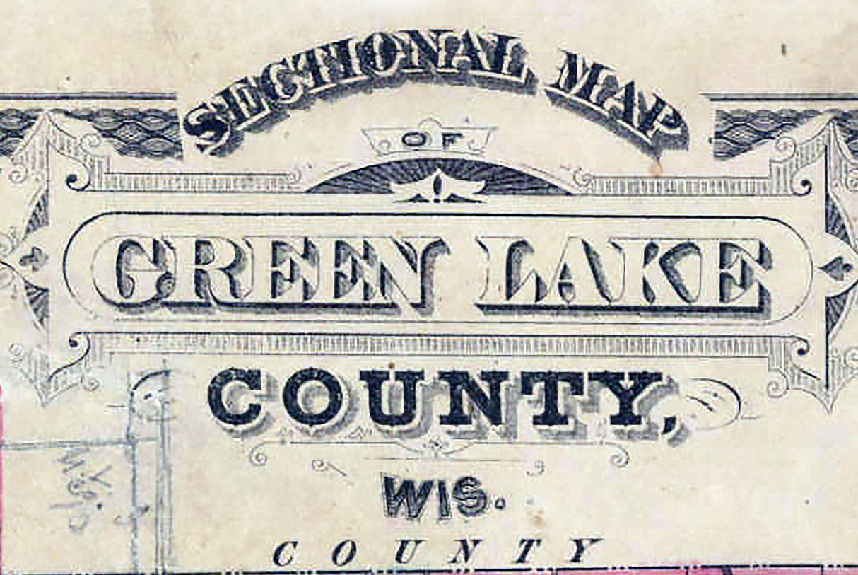 1875 Map of Green Lake County Wisconsin