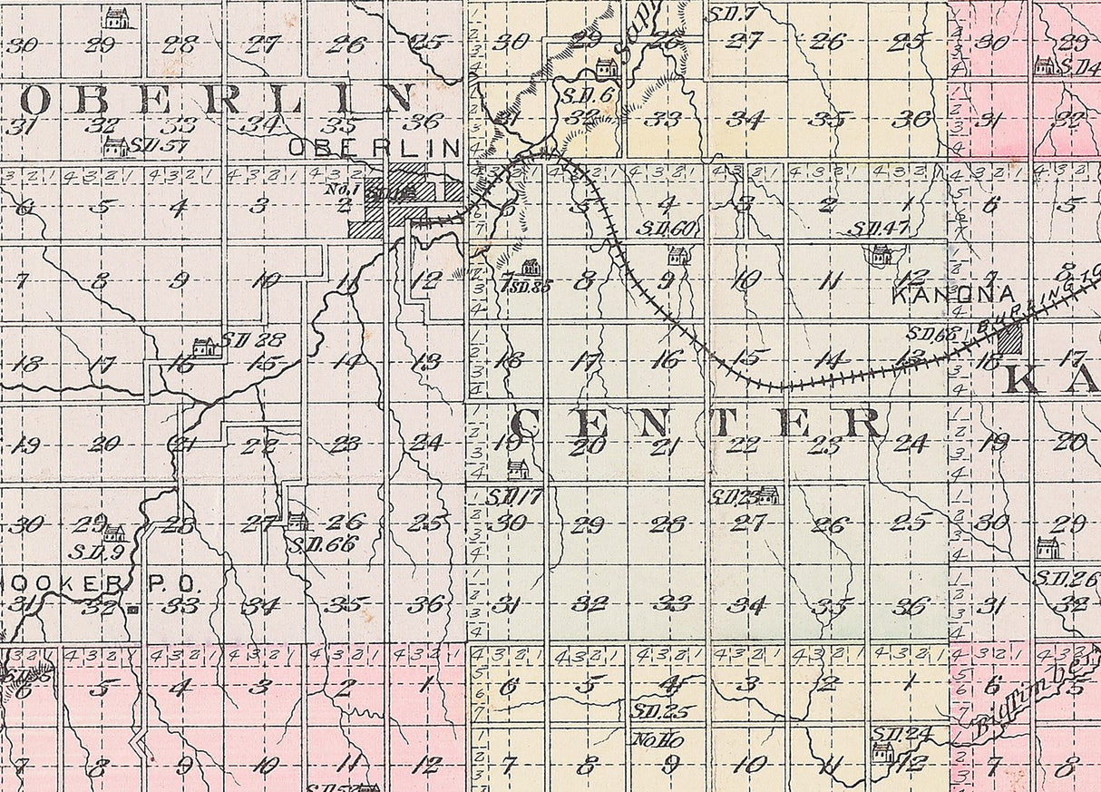 1886 Map of Decatur County Kansas