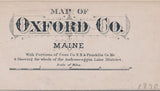 1890 Map of Oxford County Maine