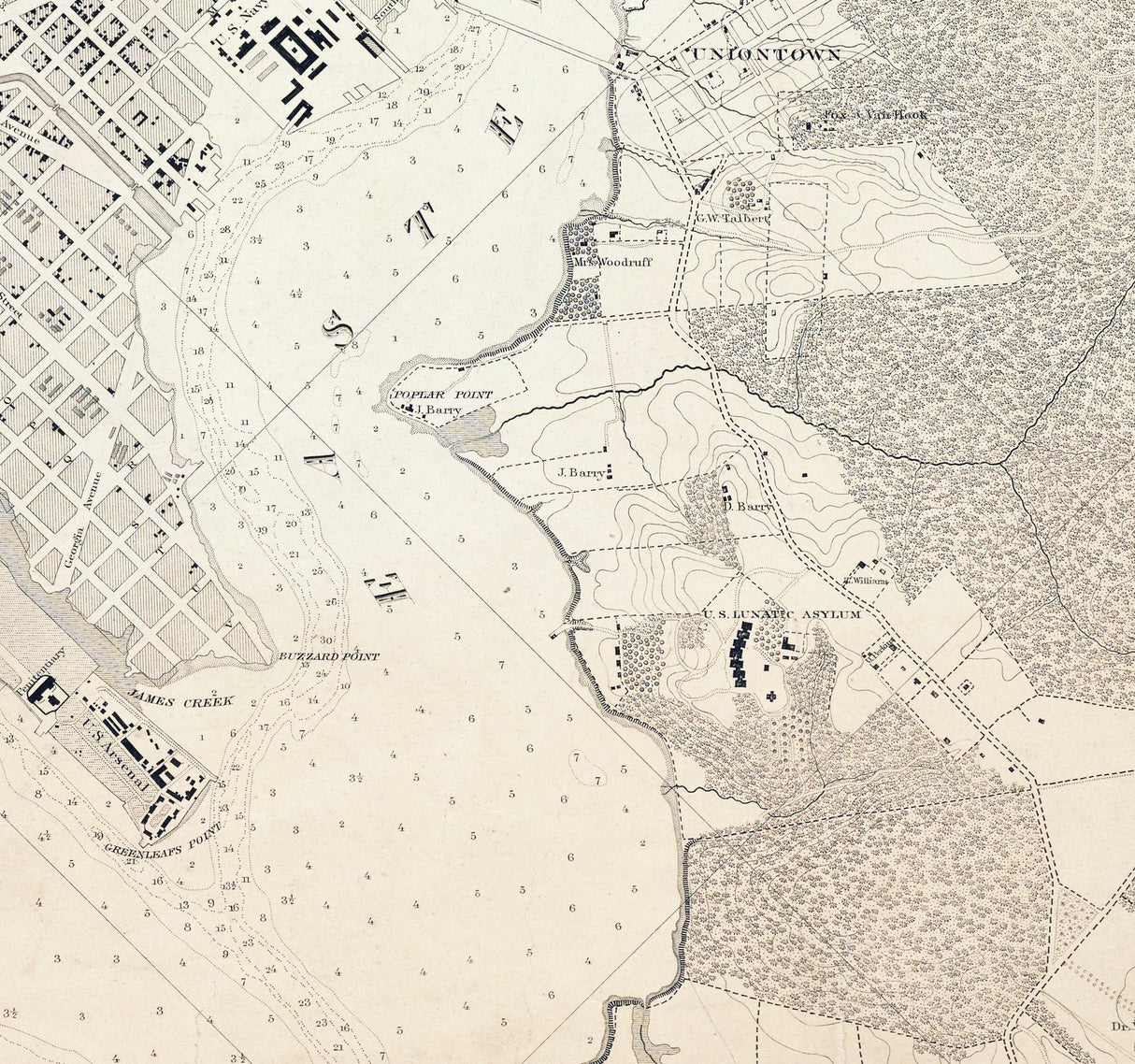 1890 Map of Washington DC