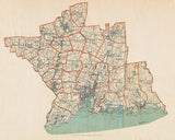 1893 Map of New Haven County Connecticut