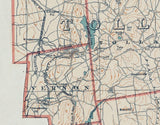 1893 Map of Tolland County Connecticut
