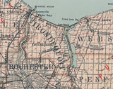 1895 Map of Orleans Genesee and Monroe County New York