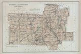 1895 Map of Wyoming and Livingston County New York