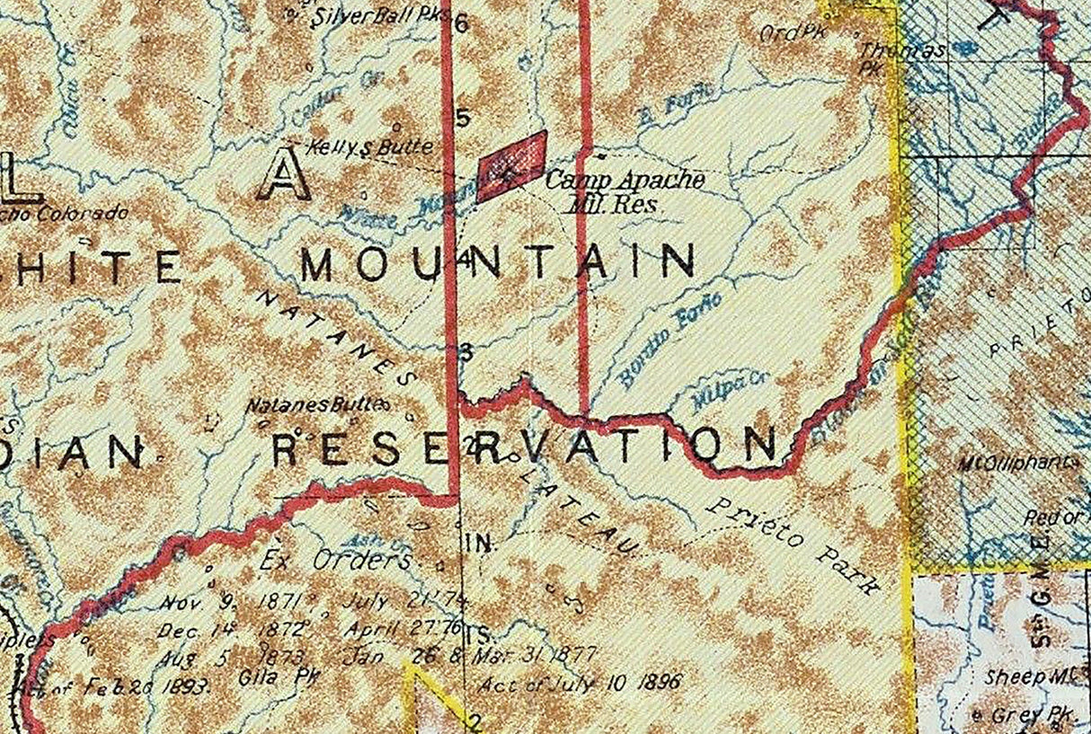 1901 Map of Arizona Territory