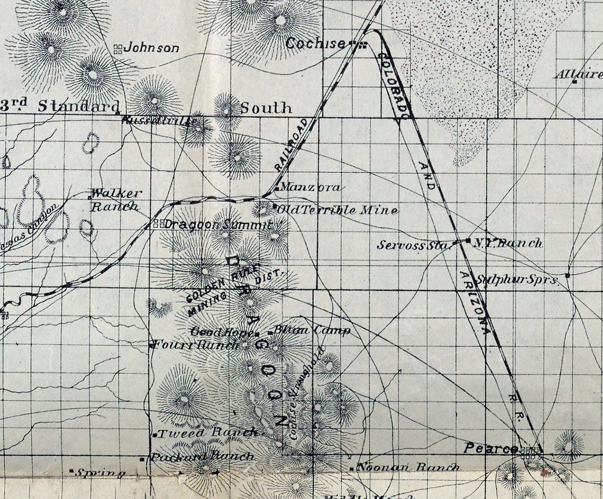 1904 Map of Cochise County Arizona