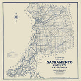 1913 Map of Sacramento County California