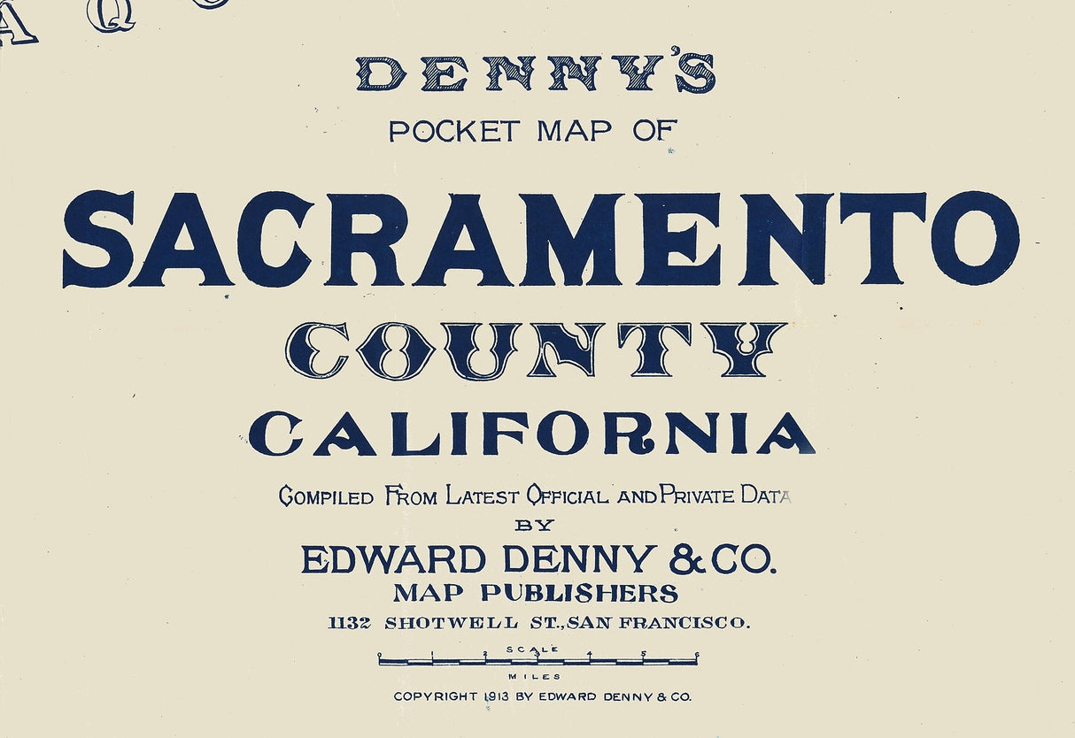 1913 Map of Sacramento County California
