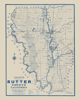 1913 Map of Sutter County California
