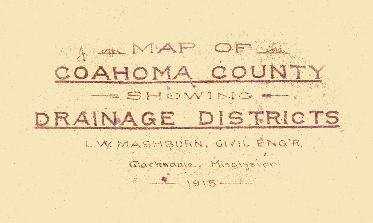 1915 Map of Coahoma County Mississippi