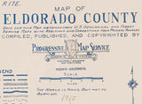 1915 Map of Eldorado County California Lake Tahoe