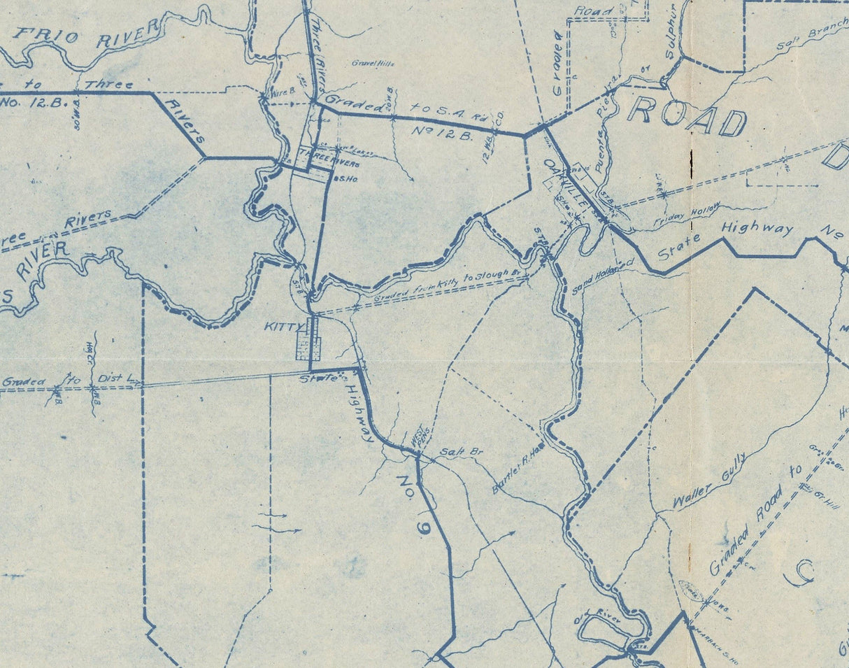 1920 Map of Live Oak County Texas