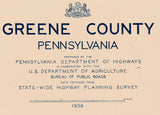 1938 Farm House Map of Greene County Pennsylvania Carmichaels Waynesburg