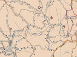 1938 Farm House Map of Greene County Pennsylvania Carmichaels Waynesburg