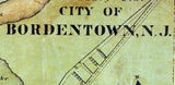 1870 Map of Bordentown New Jersey