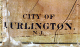 1870 Map of Burlington New Jersey