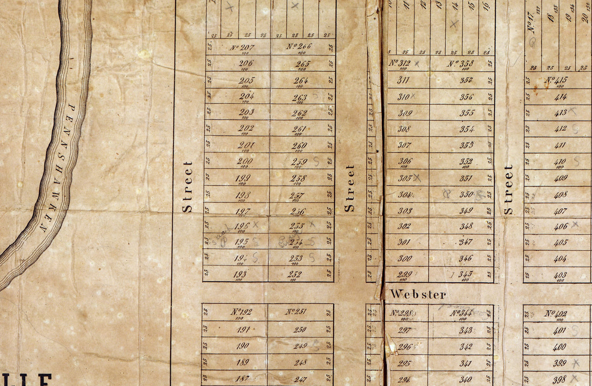 1870 Map of Pennsville New Jersey